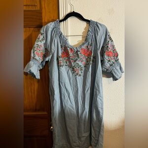 ANA Long Sleeve Floral Dresses Size M